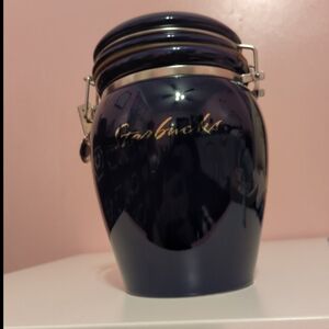 Starbucks Navy Blue Ceramic Canister